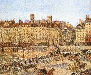 Camille Pissarro Bank on the afternoon of oil painting on canvas